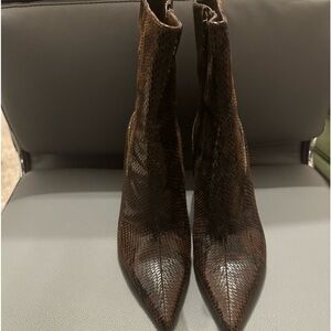 Nine West snake skin brown boots
